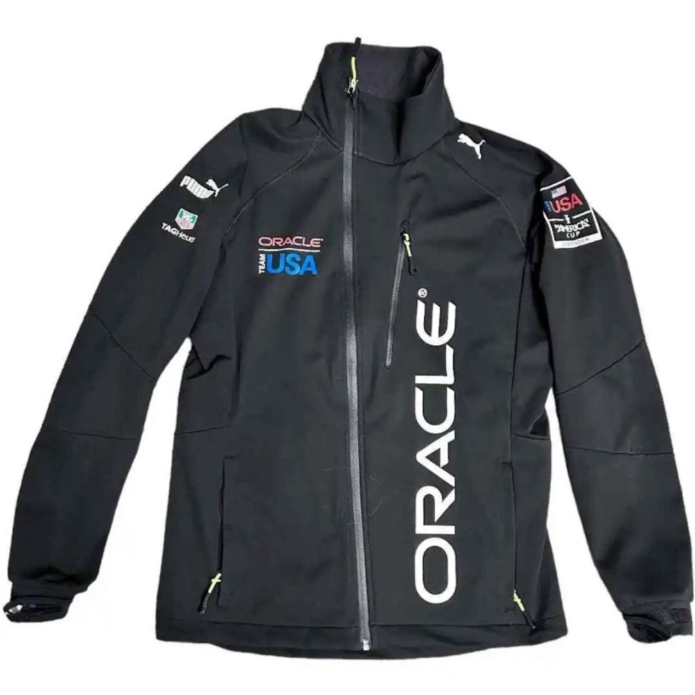 Puma Oracle Team USA Nylon Packable Hood Jacket Size Small Americas Cup Sailing